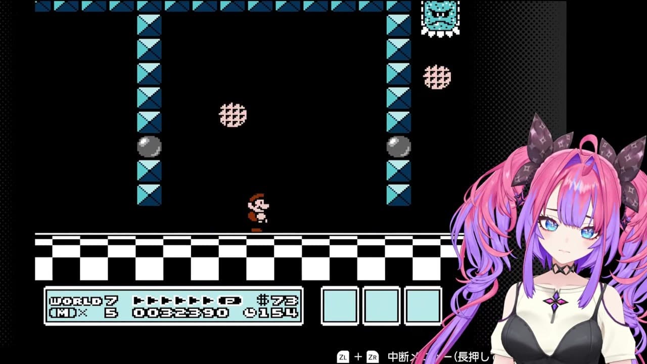 [Super Mario Bros. 3] Vivi screams "I'm so happy!" after clearing the fortress in one try