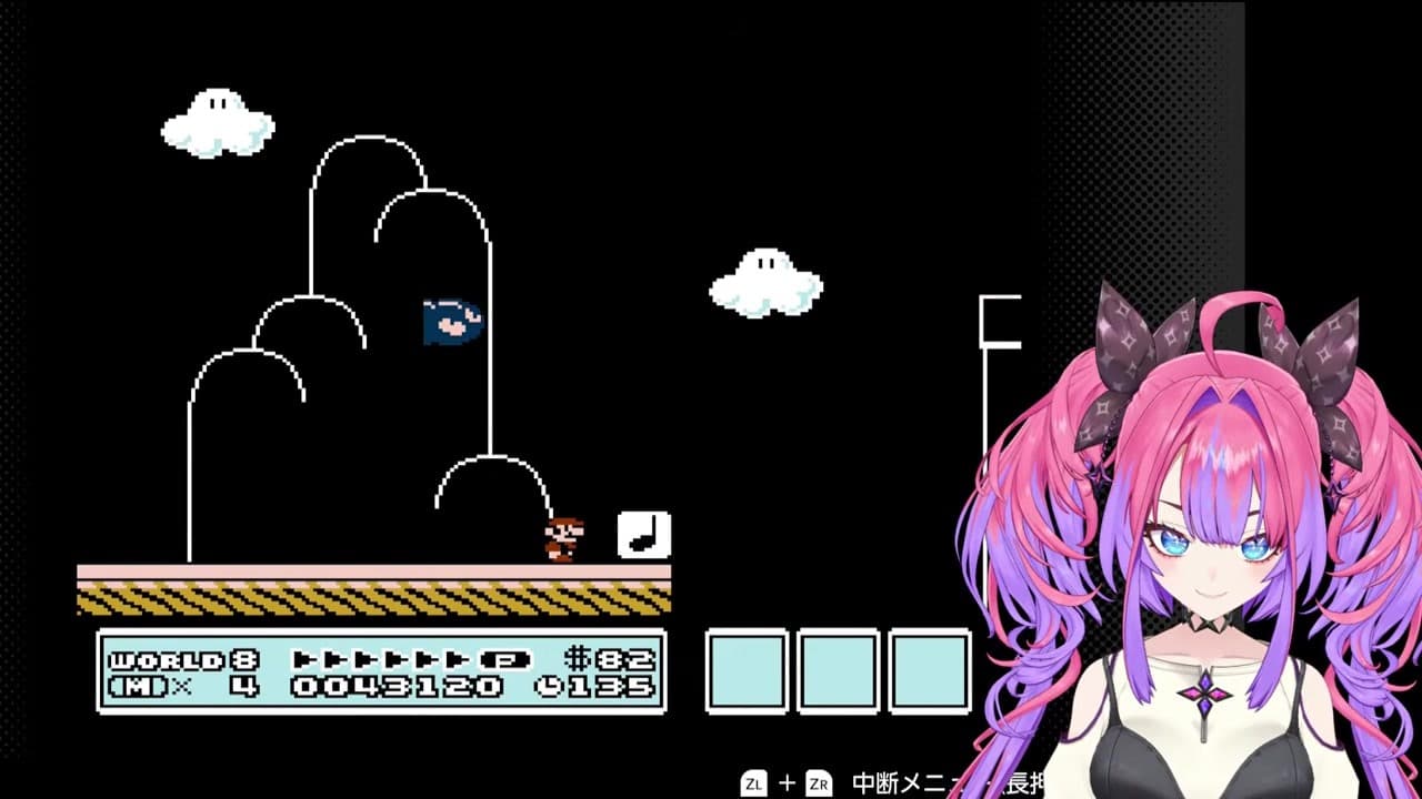 【マリオ3】助走で飛距離伸びすぎ穴に落下、過去の自分に物申す綺々羅々ヴィヴィ