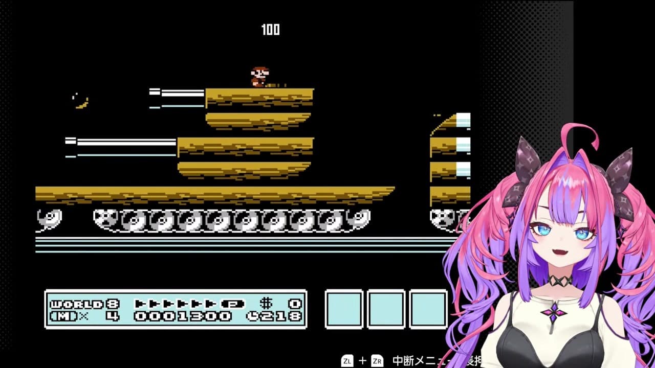 【マリオ3】11時間→1時間45分で8-1制覇しデカく飛び出すヴィヴィ