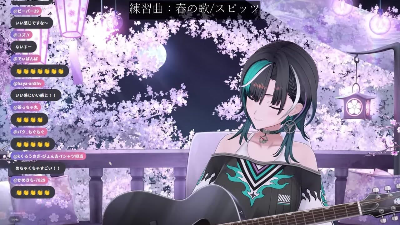 [Guitar] "It got eaten!" Chihaya Ch. panics and rescues pick from inside guitar