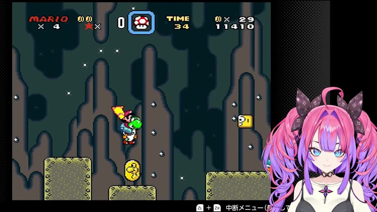 [Super Mario World] Vivi captivates with a last-second clear (2 seconds left!)